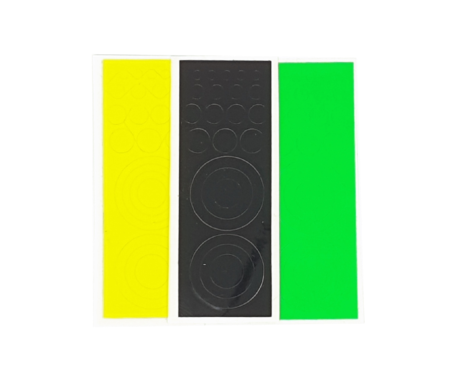 GAS PRO LENS DECALS KIT (1 BLACK, 1 FLUO GREEN, 1 FLUO YELLOW)