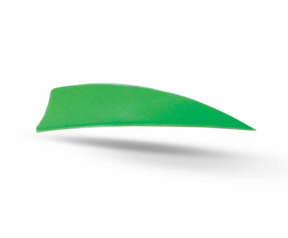 GAS PRO NATURAL FEATHERS 3'' SHIELD 12 PACK FLUO GREEN